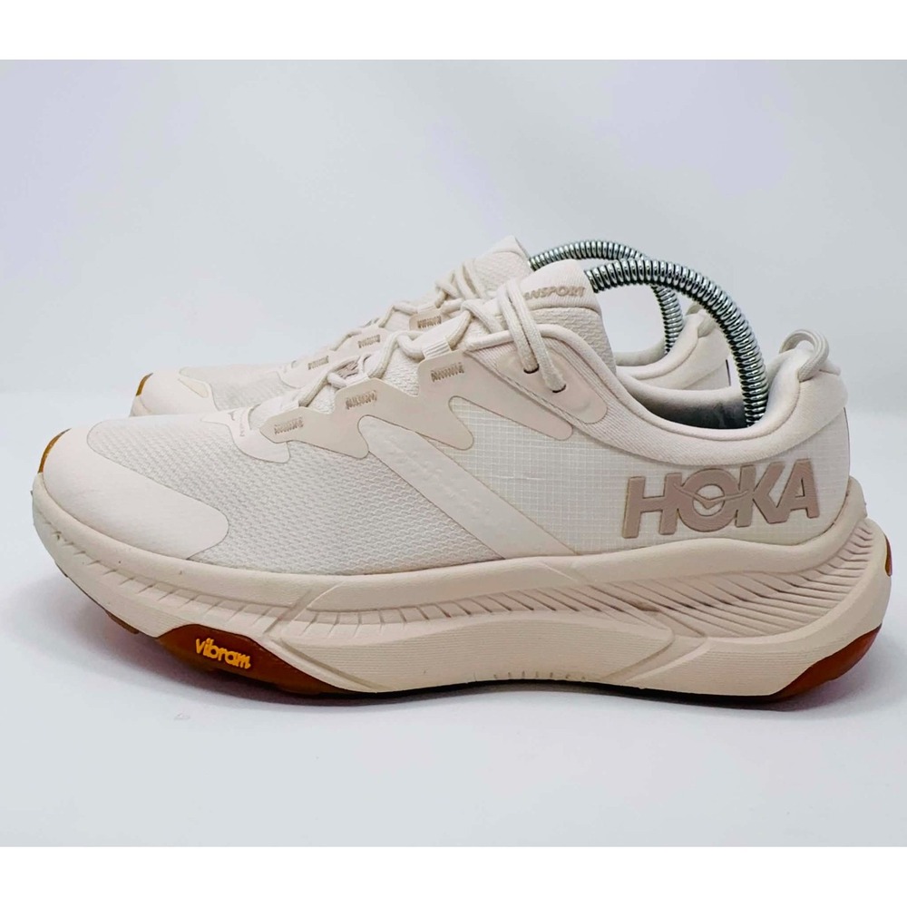 HOKA Transport Walking Shoes Women's Size 9 Eggnog Vibram Cordura 1123154 EGG